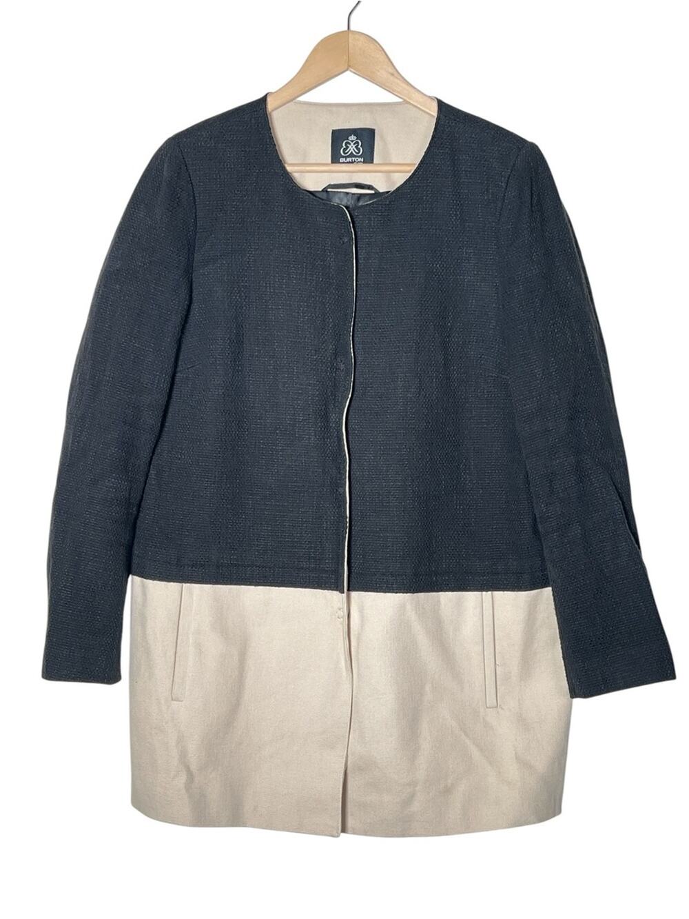 Burton of London 42 Two-Tone Black and Cream Jacket size 10 B110
